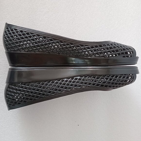 Marc Jacobs Jelly Shoes Blue Low Heel Sandals Size 7.5 - Picture 5 of 7